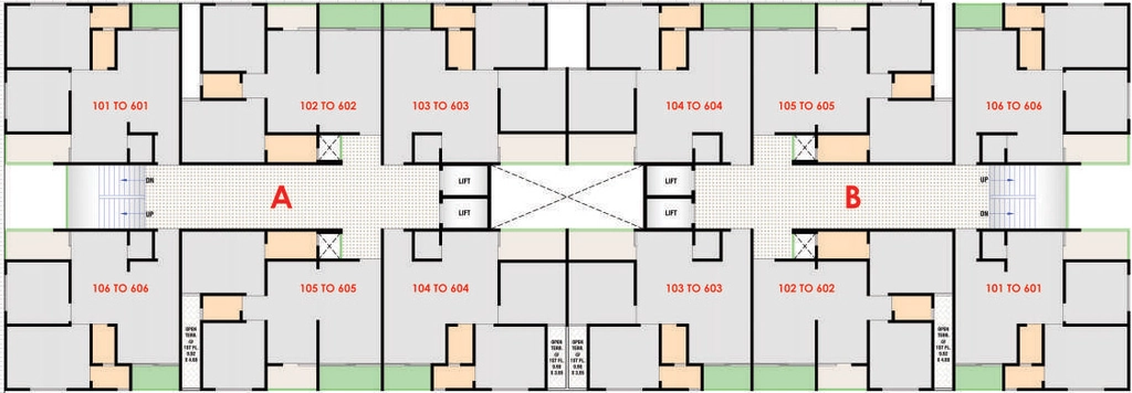 Floor Plan of Gokulesh Sudama Avenue in Nana Chiloda, Ahmedabad - Image 414343
