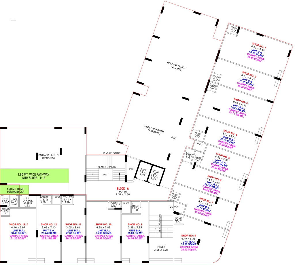 Floor Plan of Commercial Kailas Bileshwar Heights in Bareja, Ahmedabad - Image 414359