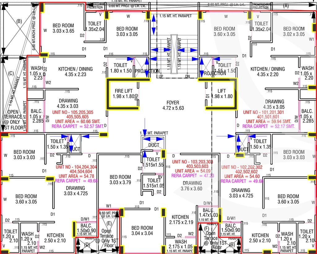 Floor Plan of Madhuvan Amrut Elegance in Chandlodiya, Ahmedabad - Image 414382