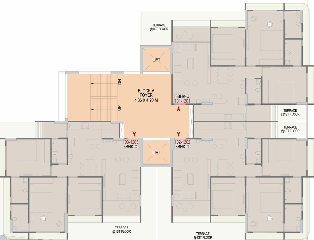 Floor Plan of Mangal Murti Magnate Pearl in New Ranip, Ahmedabad - Image 414396