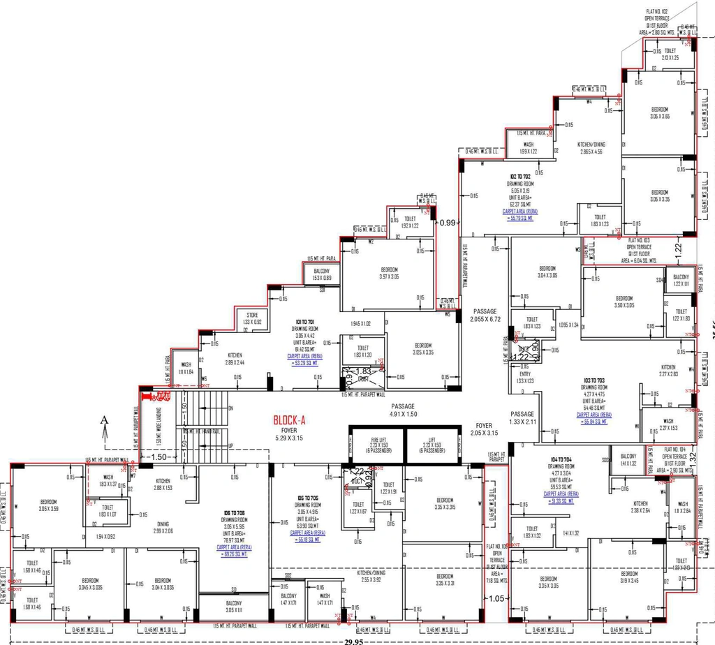 Floor Plan of MR Atlantis Elenza in Vastral, Ahmedabad - Image 414408