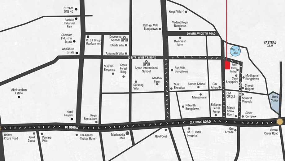 Location of Commercial MR Atlantis Elenza in Vastral, Ahmedabad - Image 414411