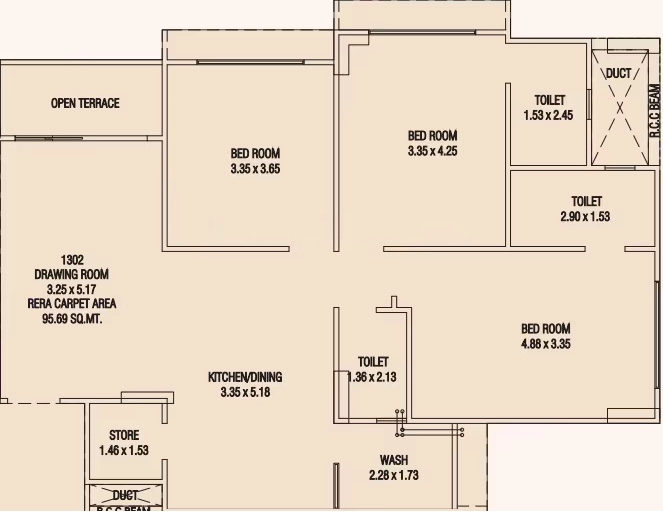 3 BHK Flat in Nilkanth Shypram Lavish in New Ranip, Ahmedabad - Image 923092