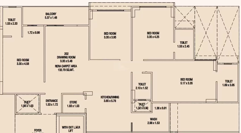 4 BHK Flat in Nilkanth Shypram Lavish in New Ranip, Ahmedabad - Image 923094