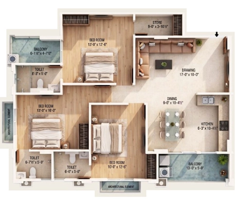 3 BHK Flat in Manoj Mangal Deep in Jagatpura, Jaipur - Image 923112