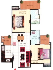 2 BHK Flat in Sanchar Nest Palm Heights in Wave City, Ghaziabad - Image 923116