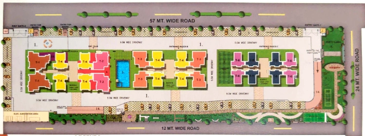 Master Plan of Sanchar Nest Palm Heights in Wave City, Ghaziabad - Image 414481