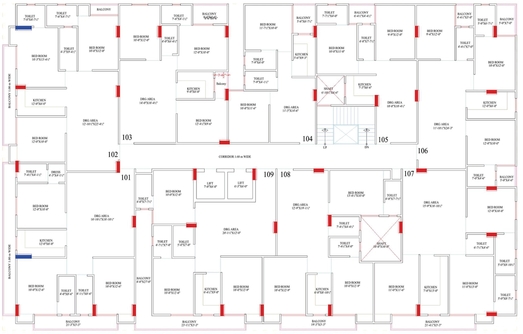 Floor Plan of Shri Balaji Heights 6 in Sirsi Road, Jaipur - Image 414494
