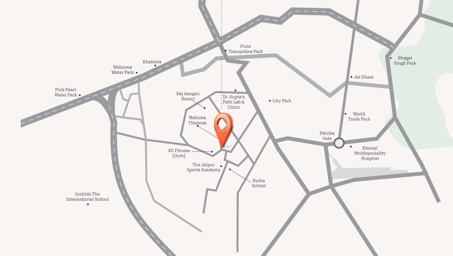 Location of Skyline Arcadia in Mansarovar, Jaipur - Image 414506