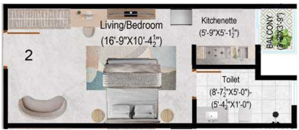 1 RK Studio Apartment in Virat NRI Avenue in Pratap Nagar, Jaipur - Image 923131