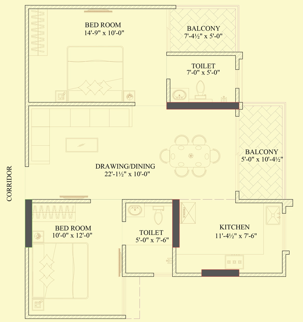 2 BHK Flat in Vanshdeep The Aura in Jagatpura, Jaipur - Image 923134