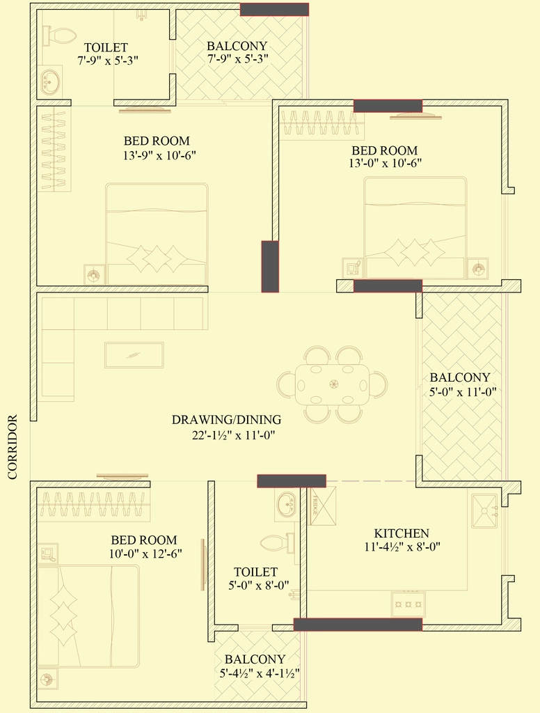 3 BHK Flat in Vanshdeep The Aura in Jagatpura, Jaipur - Image 923135