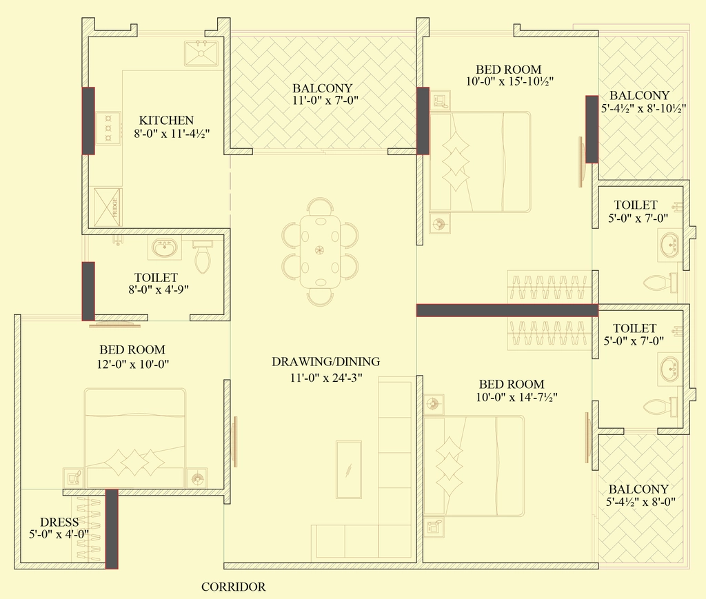 3 BHK Flat in Vanshdeep The Aura in Jagatpura, Jaipur - Image 923136