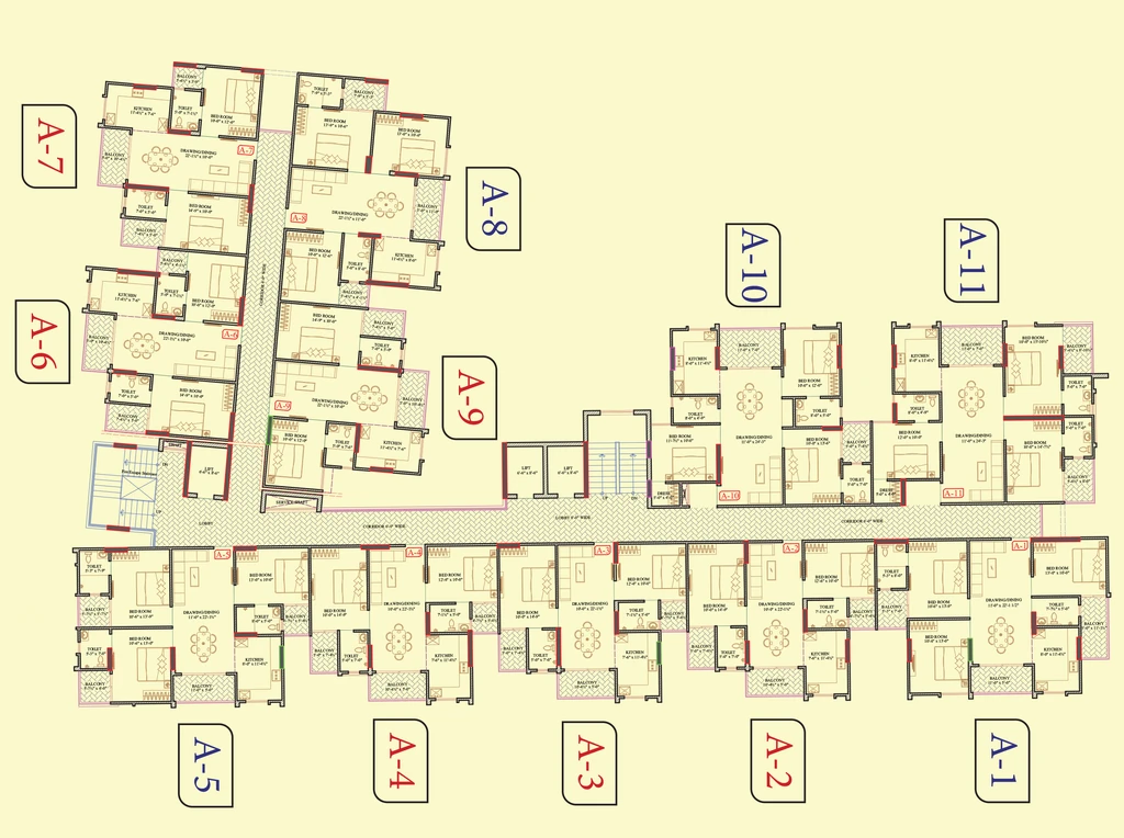Floor Plan of Vanshdeep The Aura in Jagatpura, Jaipur - Image 414521