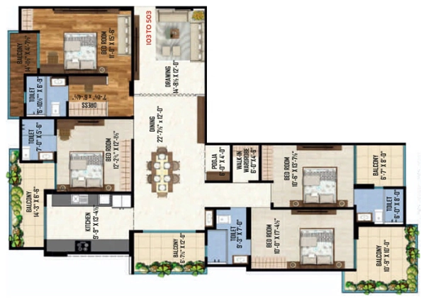 4 BHK Flat in Shubh Mangal Elegance in Janta Colony, Jaipur - Image 923138