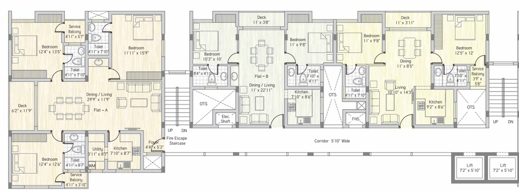 Floor Plan of Bhoomi White Rose in Thoraipakkam, Chennai - Image 414584