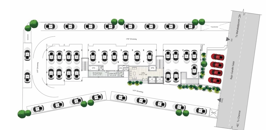 Master Plan of Bhoomi White Rose in Thoraipakkam, Chennai - Image 414583