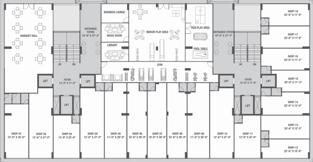 Floor Plan of Commercial Nirgun Rise in Bopal, Ahmedabad - Image 414592