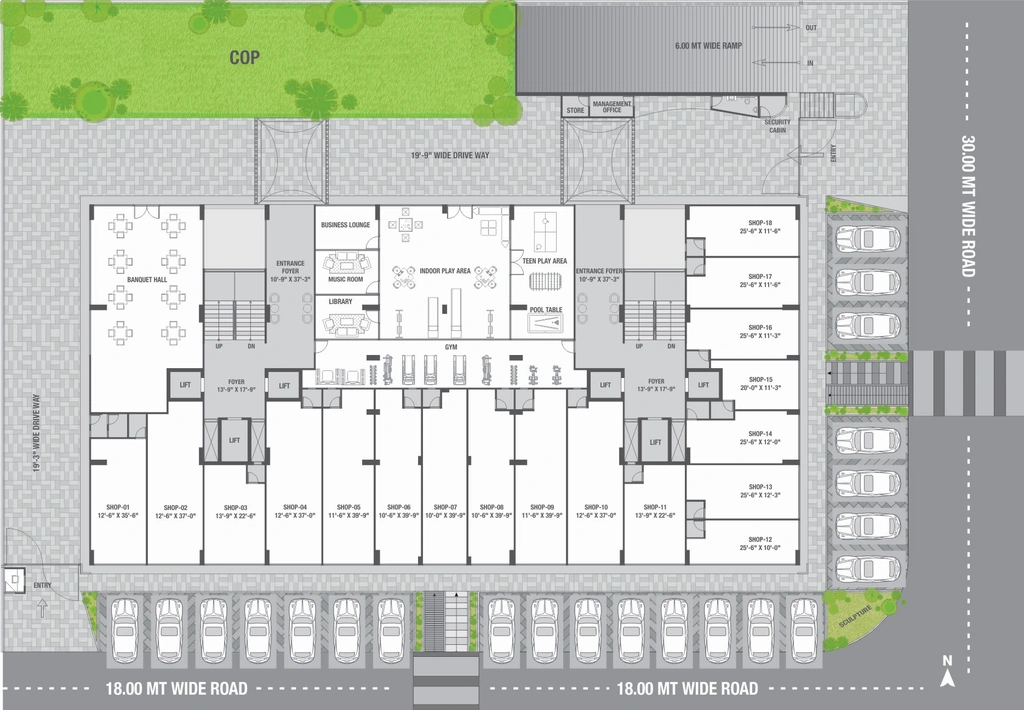 Master Plan of Commercial Nirgun Rise in Bopal, Ahmedabad - Image 414591