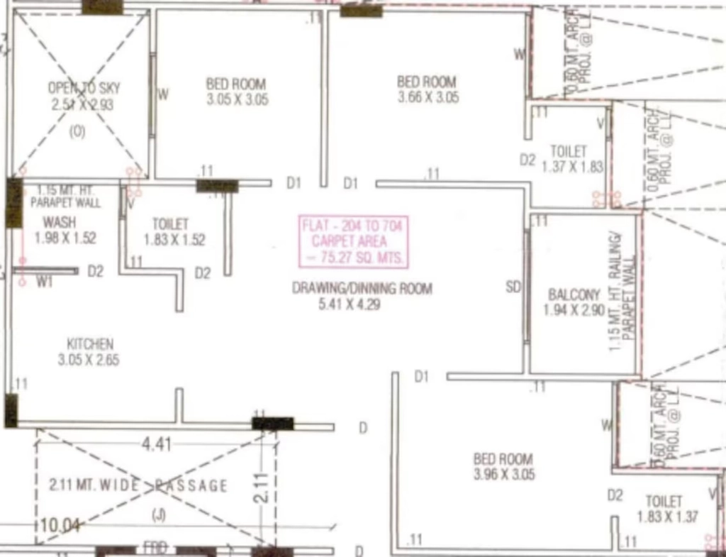 3 BHK Flat in Patel Shoolin Exotica in Isanpur, Ahmedabad - Image 923174