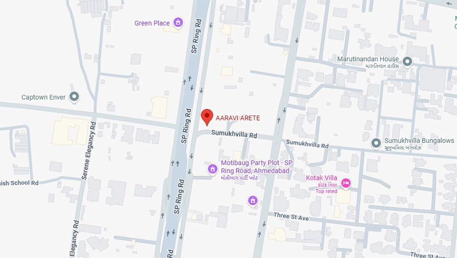 Location of Aaravi Arete in Sindhu Bhavan Road, Ahmedabad - Image 414614