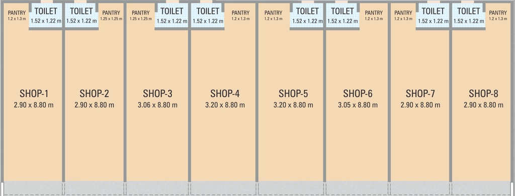 Floor Plan of Commercial Prabhu Shree Rang Elegance in Nava Vadaj, Ahmedabad - Image 414644