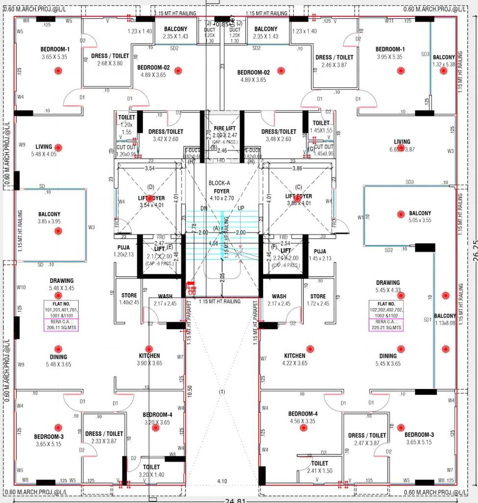 Floor Plan of Jaydeep Alphabet B in Bhat, Ahmedabad - Image 414664