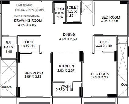 3 BHK Flat in Rudra Dutt Lakeview in Bhadaj, Ahmedabad - Image 923209