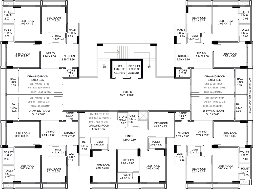 Floor Plan of Rudra Dutt Lakeview in Bhadaj, Ahmedabad - Image 414696
