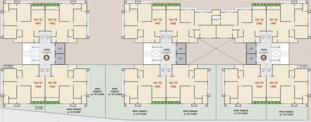 Floor Plan of Satyagrah The Atlantis in Zundal, Ahmedabad - Image 414710
