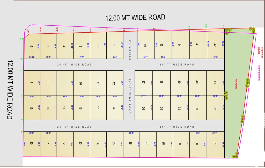 Master Plan of KNB Orchid Villa in Vesu, Surat - Image 414745