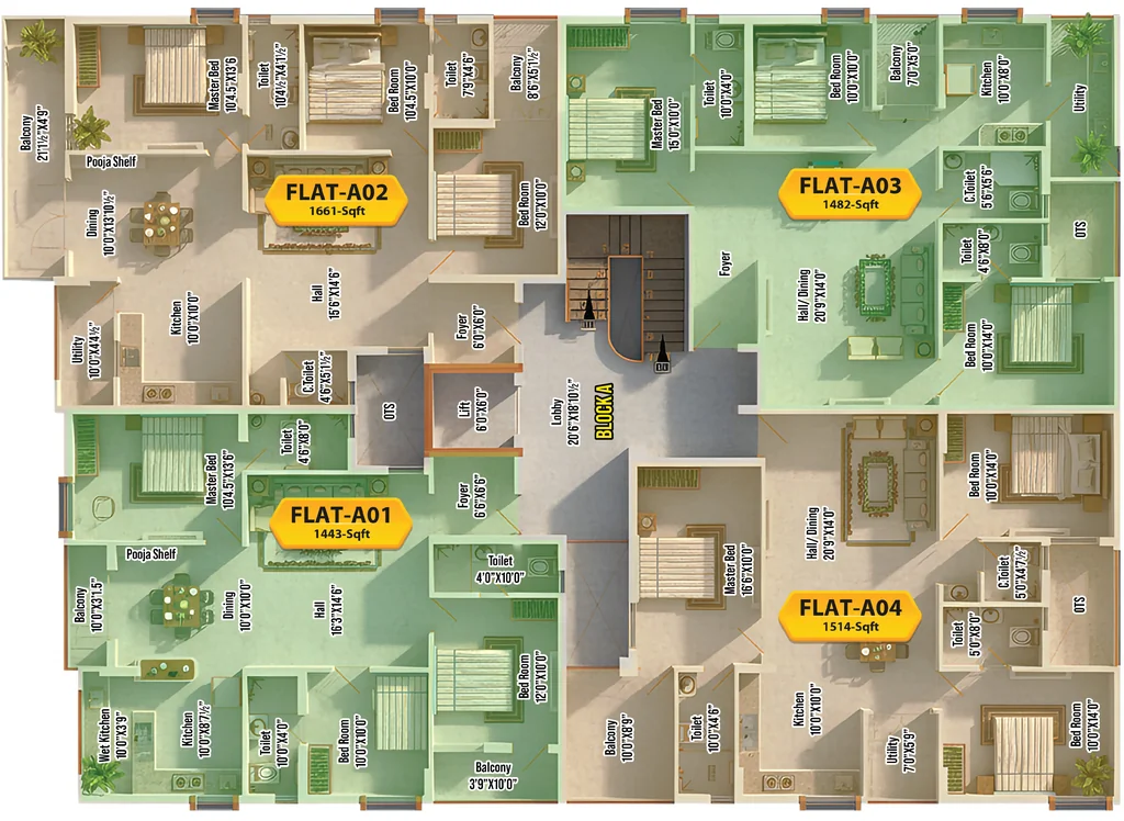 Floor Plan of VIP Elegant Elncalve in Kalapatti, Coimbatore - Image 414770
