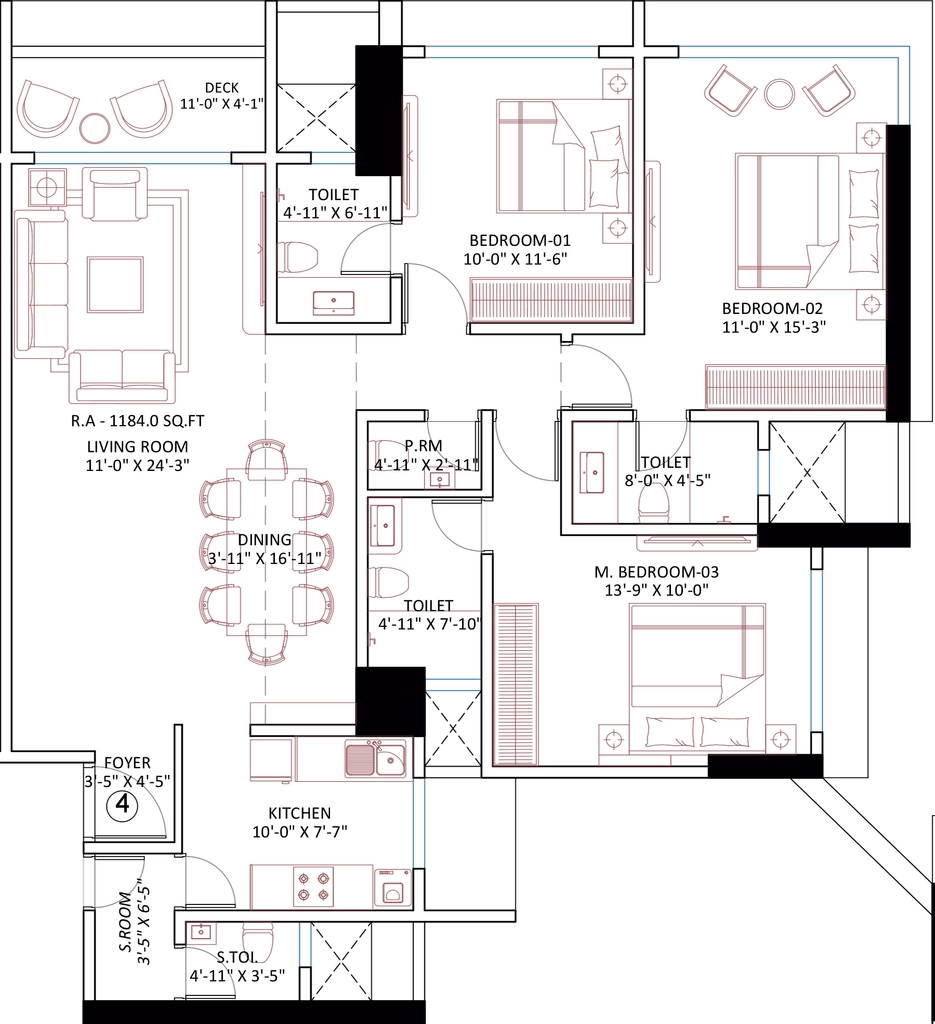 3 BHK Flat in Bhoomi Airavat in Borivali West, Mumbai - Image 923229