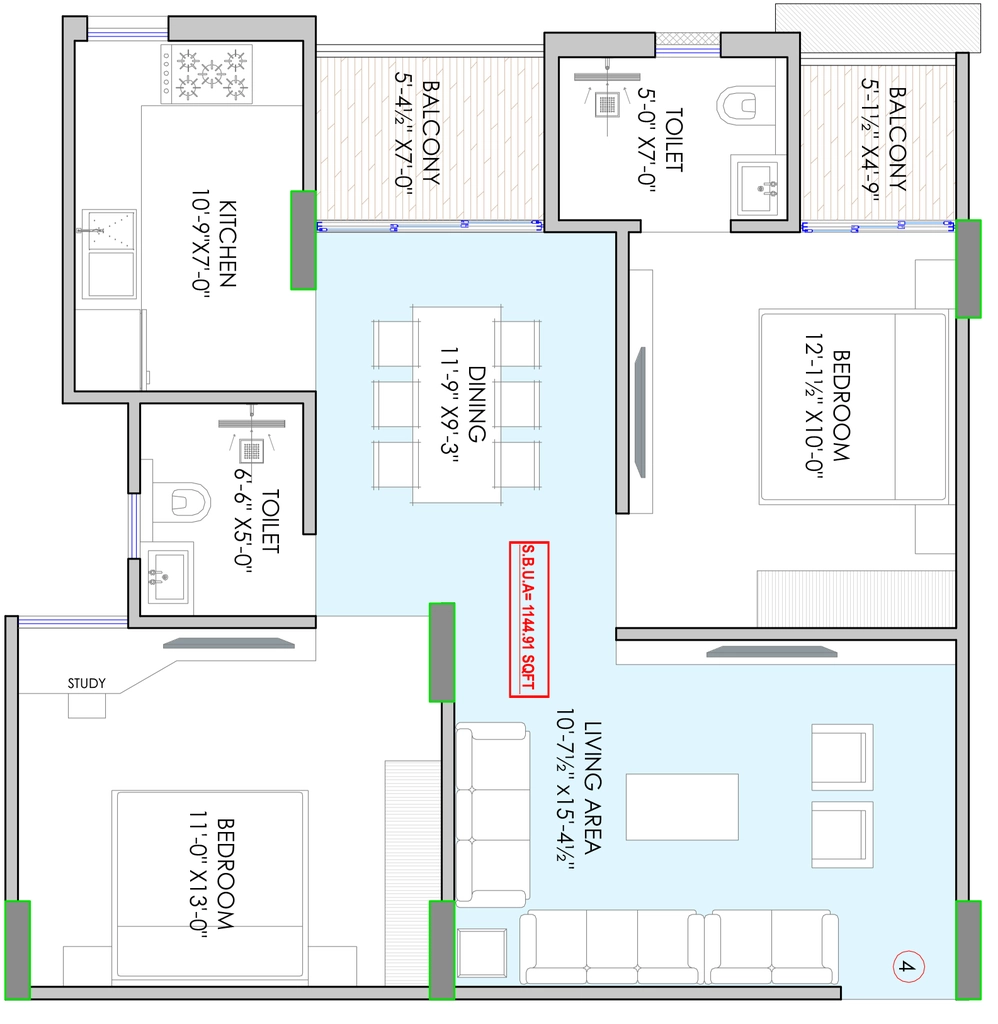 2 BHK Flat in Dukia Aerovista in Mansarovar, Jaipur - Image 923245