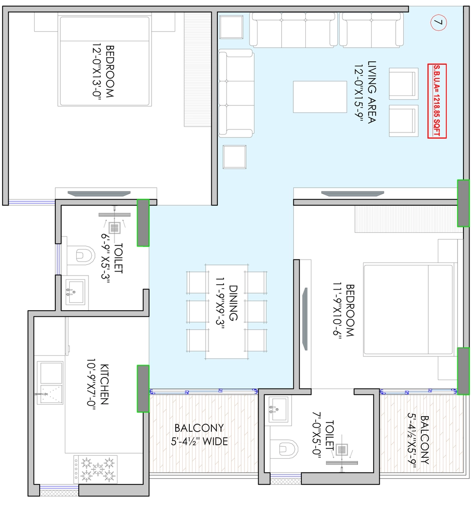 2 BHK Flat in Dukia Aerovista in Mansarovar, Jaipur - Image 923246