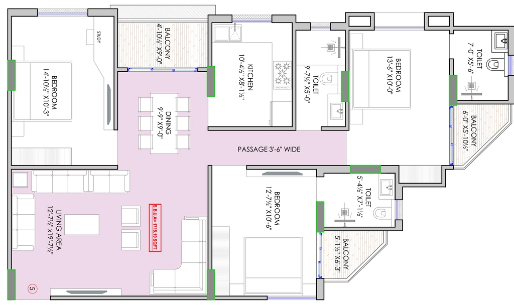 3 BHK Flat in Dukia Aerovista in Mansarovar, Jaipur - Image 923248