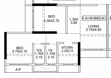 2 BHK Flat in Comfort Heritage in Nalasopara West, Palghar - Image 923256