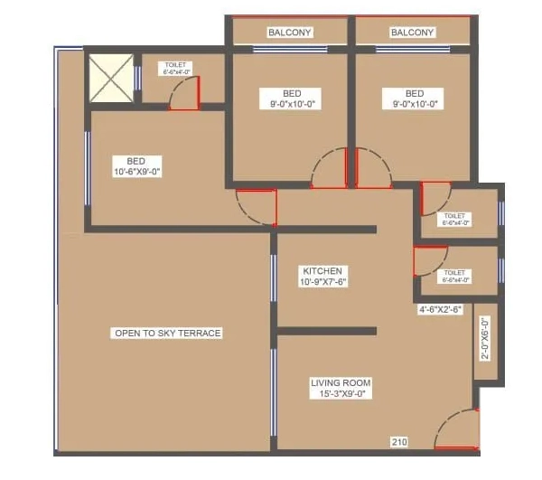 3 BHK Flat in Comfort Heritage in Nalasopara West, Palghar - Image 923257