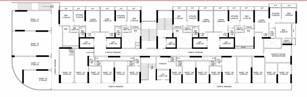 Floor Plan of Commercial Comfort Heritage in Nalasopara West, Palghar - Image 414851