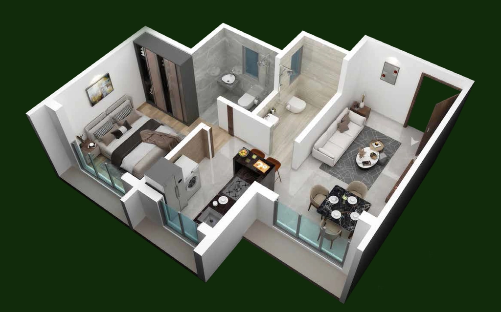 1 BHK Flat in Ruby Altura Umele in Naigaon West, Palghar - Image 923274