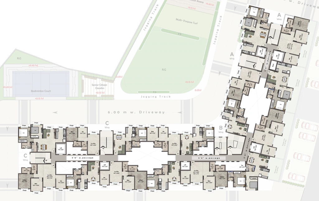 Floor Plan of Ruby Altura Umele in Naigaon West, Palghar - Image 414876