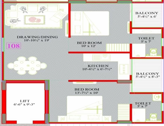2 BHK Flat in JB Prime in Sirsi Road, Jaipur - Image 923276