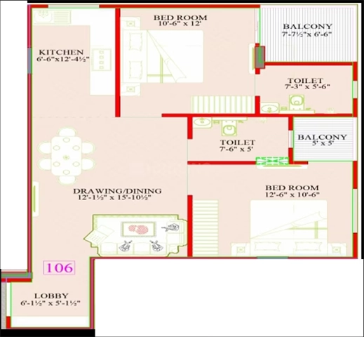 2 BHK Flat in JB Prime in Sirsi Road, Jaipur - Image 923277