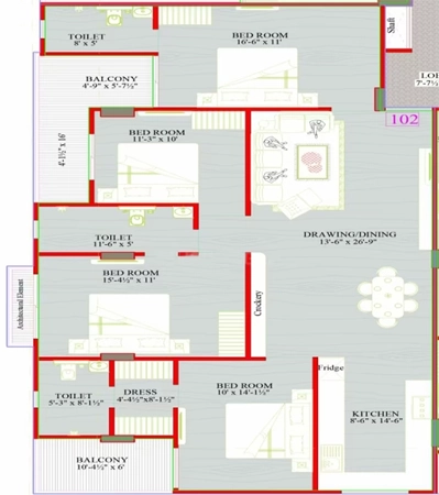 4 BHK Flat in JB Prime in Sirsi Road, Jaipur - Image 923280