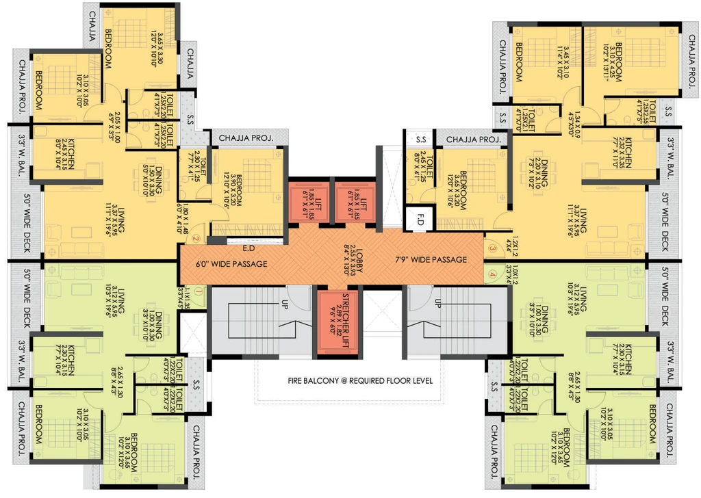 Floor Plan of Kasturi Regius Luxe in Kharghar, Navi Mumbai - Image 414891