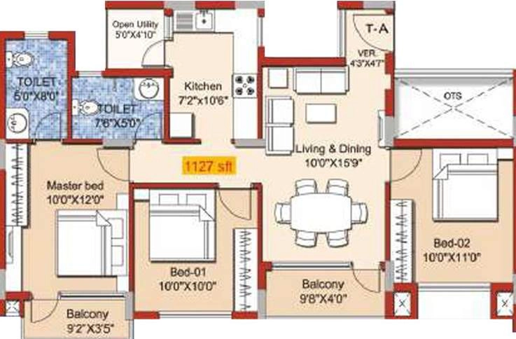 2 BHK Flat in Catalyst Alta in Kelambakkam, Chennai - Image 923292