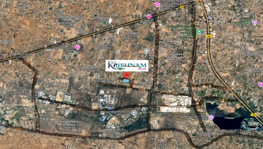 Location of Vrindavan Shree Krishnam Bagh in Ajmer Road, Jaipur - Image 414957