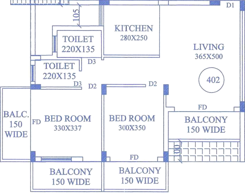 2 BHK Flat in Mannat Cidade Vista in Mapusa, Goa - Image 923298