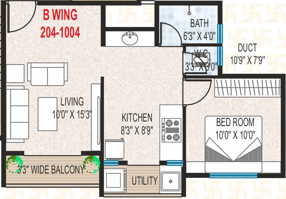 1 BHK Flat in Ravindra Morya Park in Ambad, Nashik - Image 923306