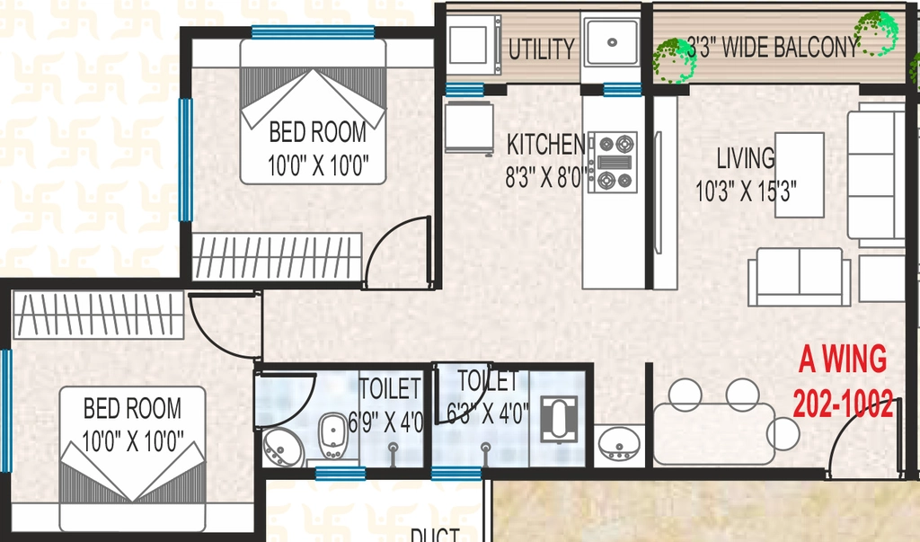 2 BHK Flat in Ravindra Morya Park in Ambad, Nashik - Image 923307